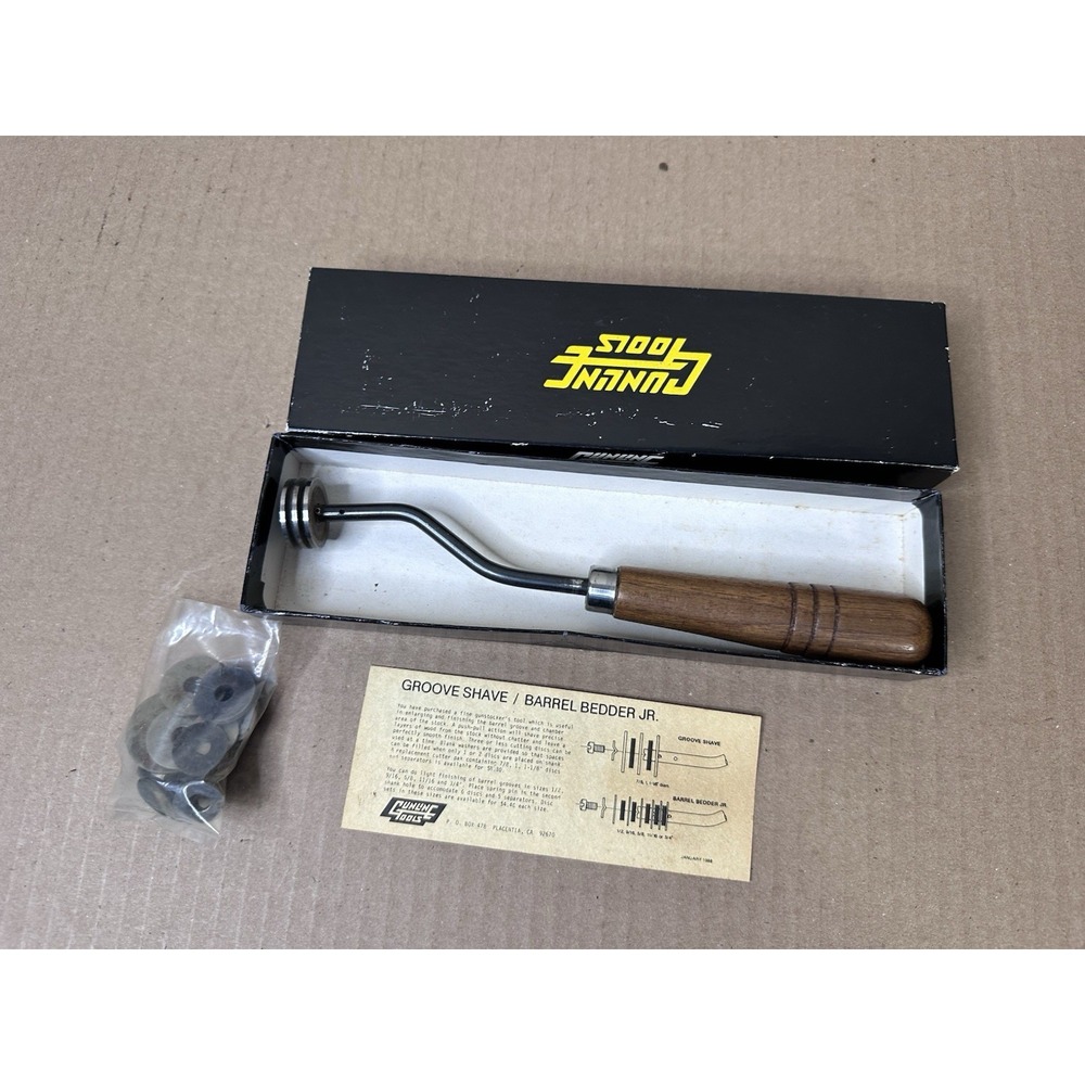 GUNLINE Barrel Bedder JR Kit Barrel Bedding Tool, Groove Shave W/ Box